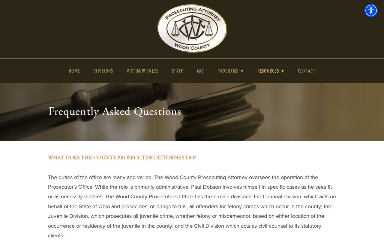 Wood County criminal docket prosecutor filing guidance
