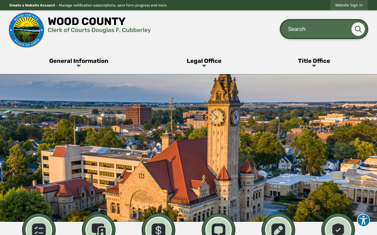Wood County court docket Clerk of Courts records